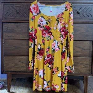 Yellow floral dress